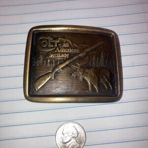 Colt An American Heritage Enameled Belt Buckle Indian Metal Craft 1976